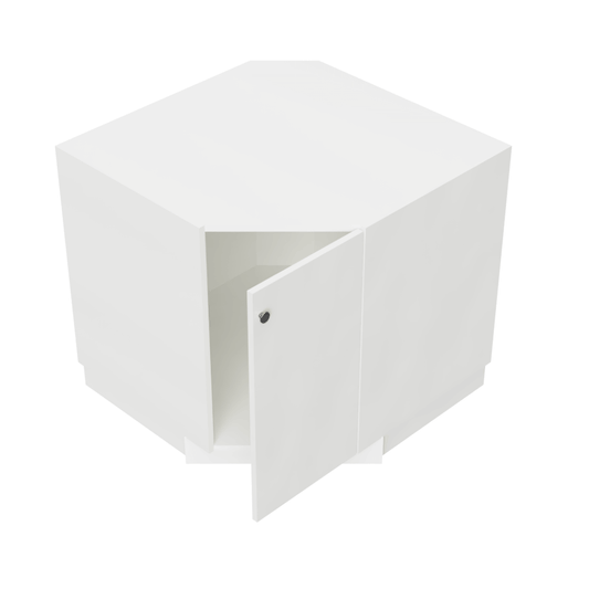 Single Slab Base Kitchen Cabinet - Angled Corner Single Door Right Hand