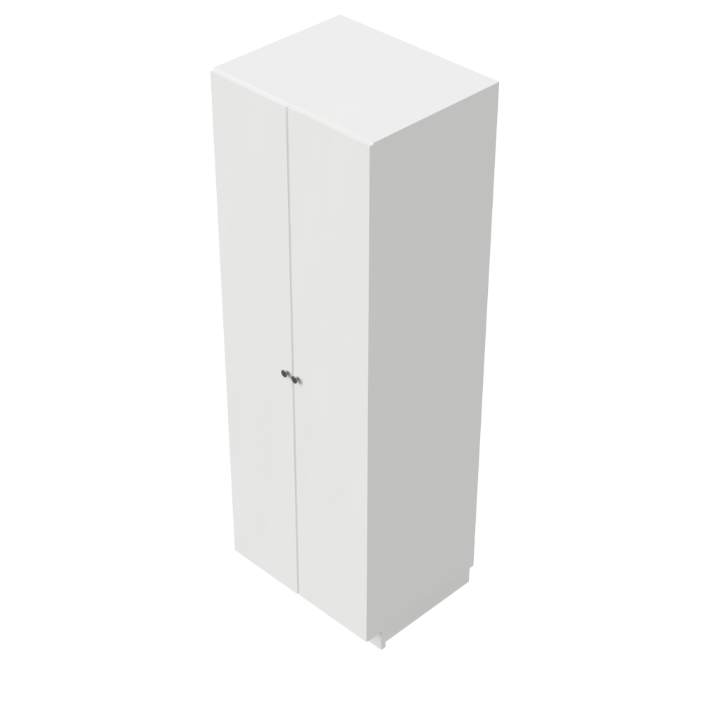 Single Slab Tall Kitchen Cabinet - Two Door with Center Divider